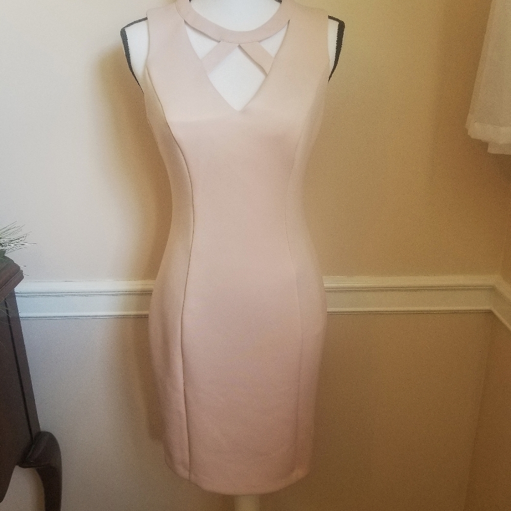 GUC Guess bodycon light pink dress size 8